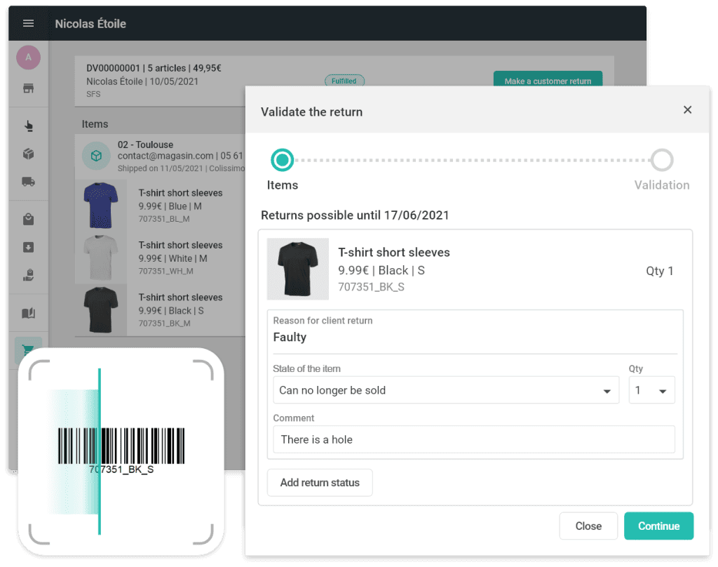 order management system - omnichannel returns process