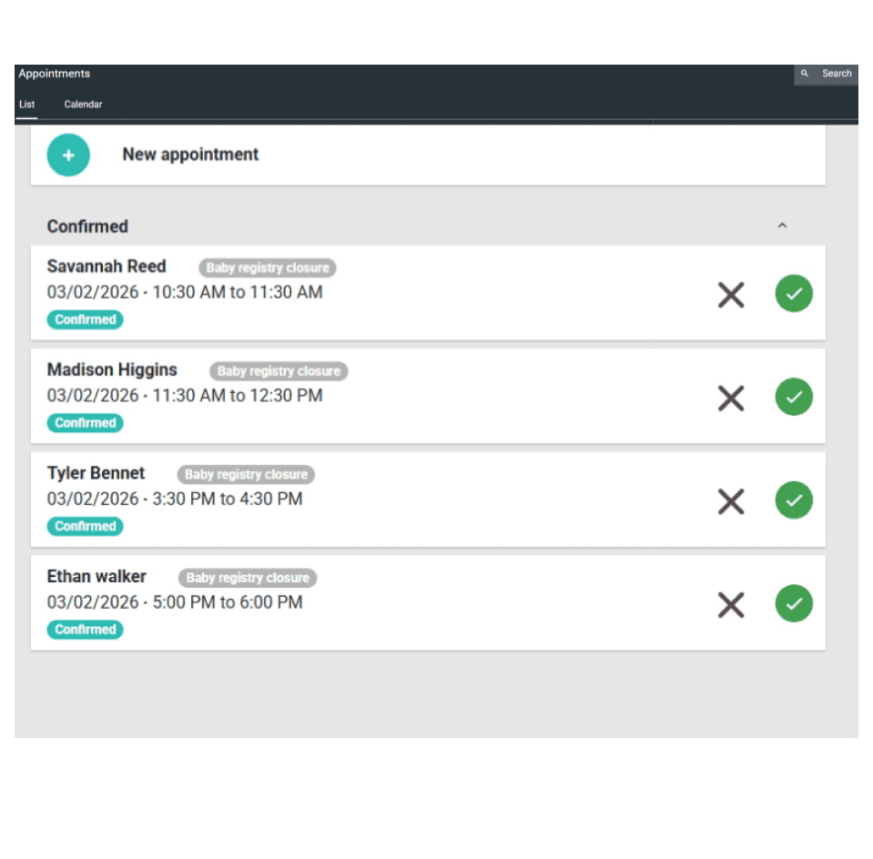 Store app - Appointment