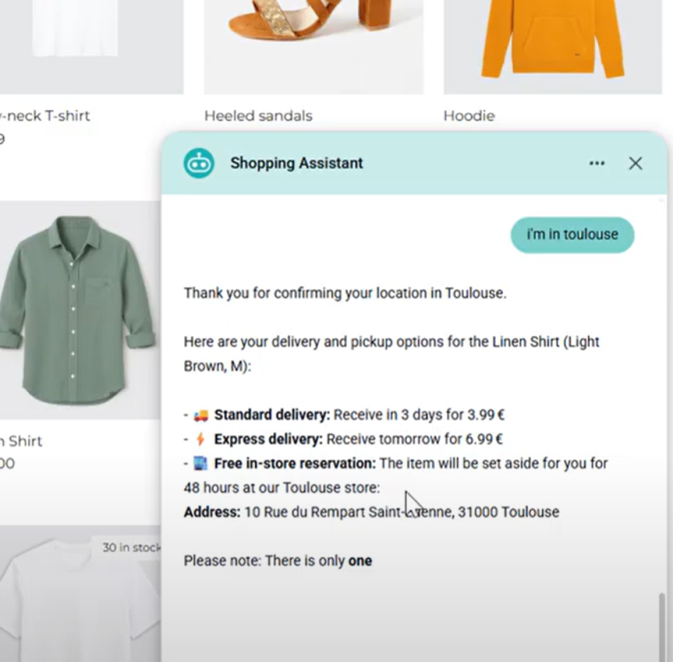 Agentic commerce delivery promise